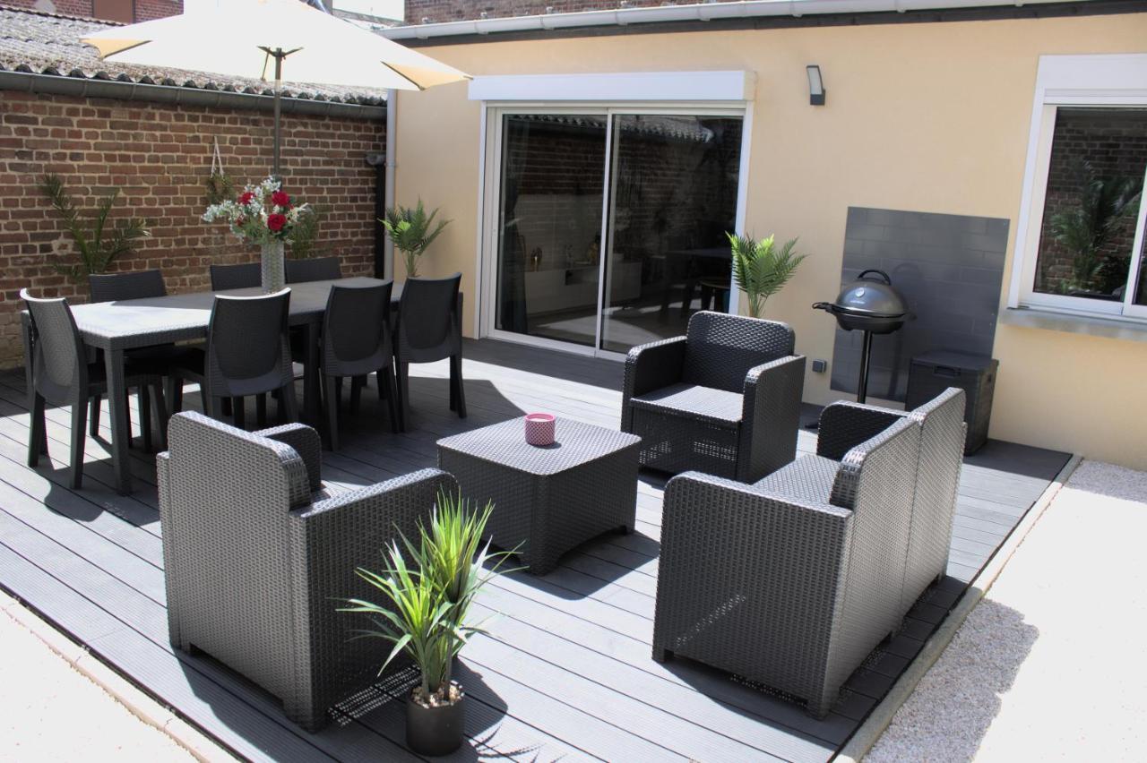 L'Escale Tropicale, Appartement Independant Avec Terrasse Privative Saint-Quentin  Kültér fotó