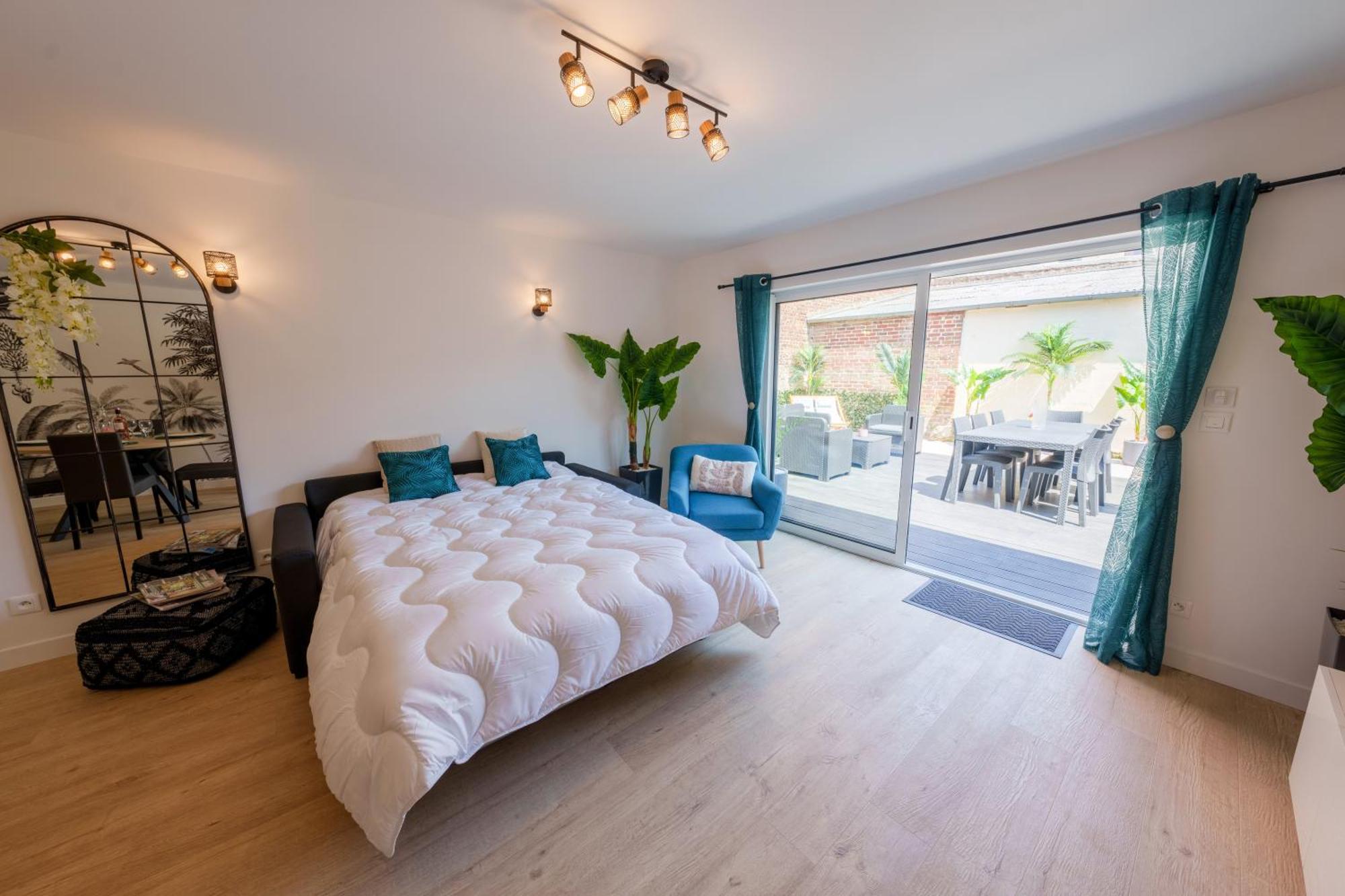 L'Escale Tropicale, Appartement Independant Avec Terrasse Privative Saint-Quentin  Kültér fotó